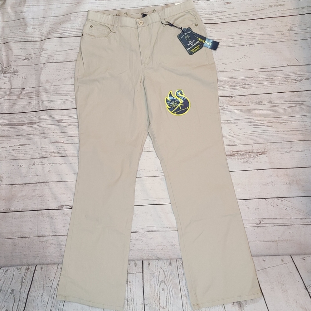 NWT Gloria Vanderbilt Stretch Khaki Pants